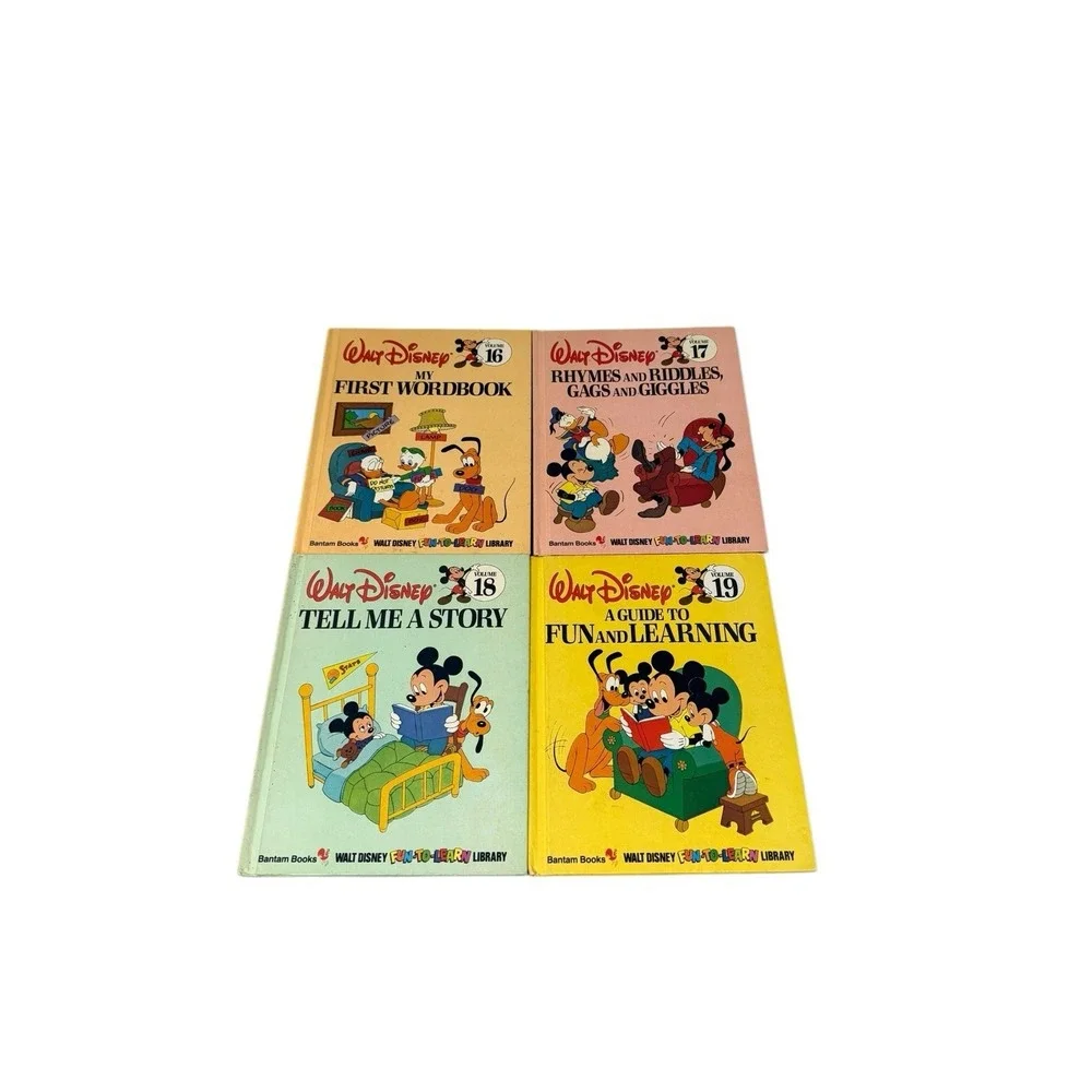 Lot of 16 Vintage Walt Disney Bantam Books - Fun To Learn, Read & Young Readers